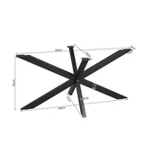 Matrixpoot Zwart Ovaal/Rechthoek 140 cm Koker 4x8 cm