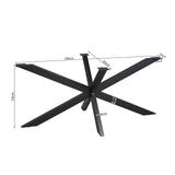 Matrixpoot Zwart Ovaal/Rechthoek 190 cm Koker 4x8 cm
