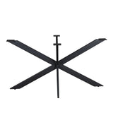 Matrixpoot Zwart Ovaal/Rechthoek 140 cm Koker 2,5x7,5 cm