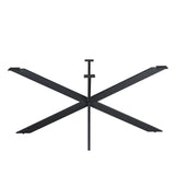 Matrixpoot Zwart Ovaal/Rechthoek 160 cm Koker 2,5x7,5 cm