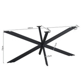 Matrixpoot Zwart Ovaal/Rechthoek 160 cm Koker 2,5x7,5 cm