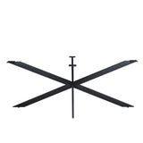 Matrixpoot Zwart Ovaal/Rechthoek 190 cm Koker 2,5x7,5 cm