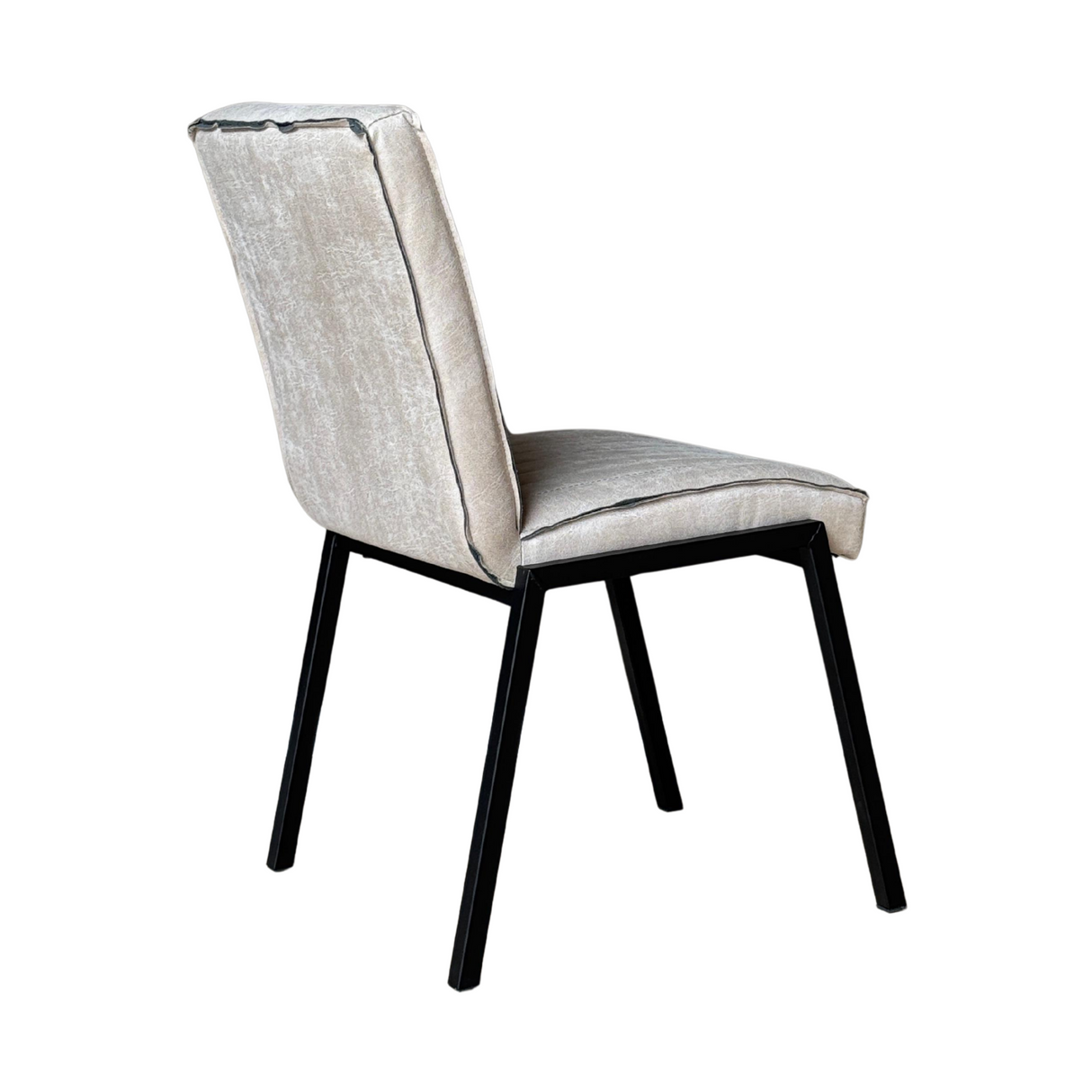 Eetkamerstoel - Beige - Leer - Industrieel