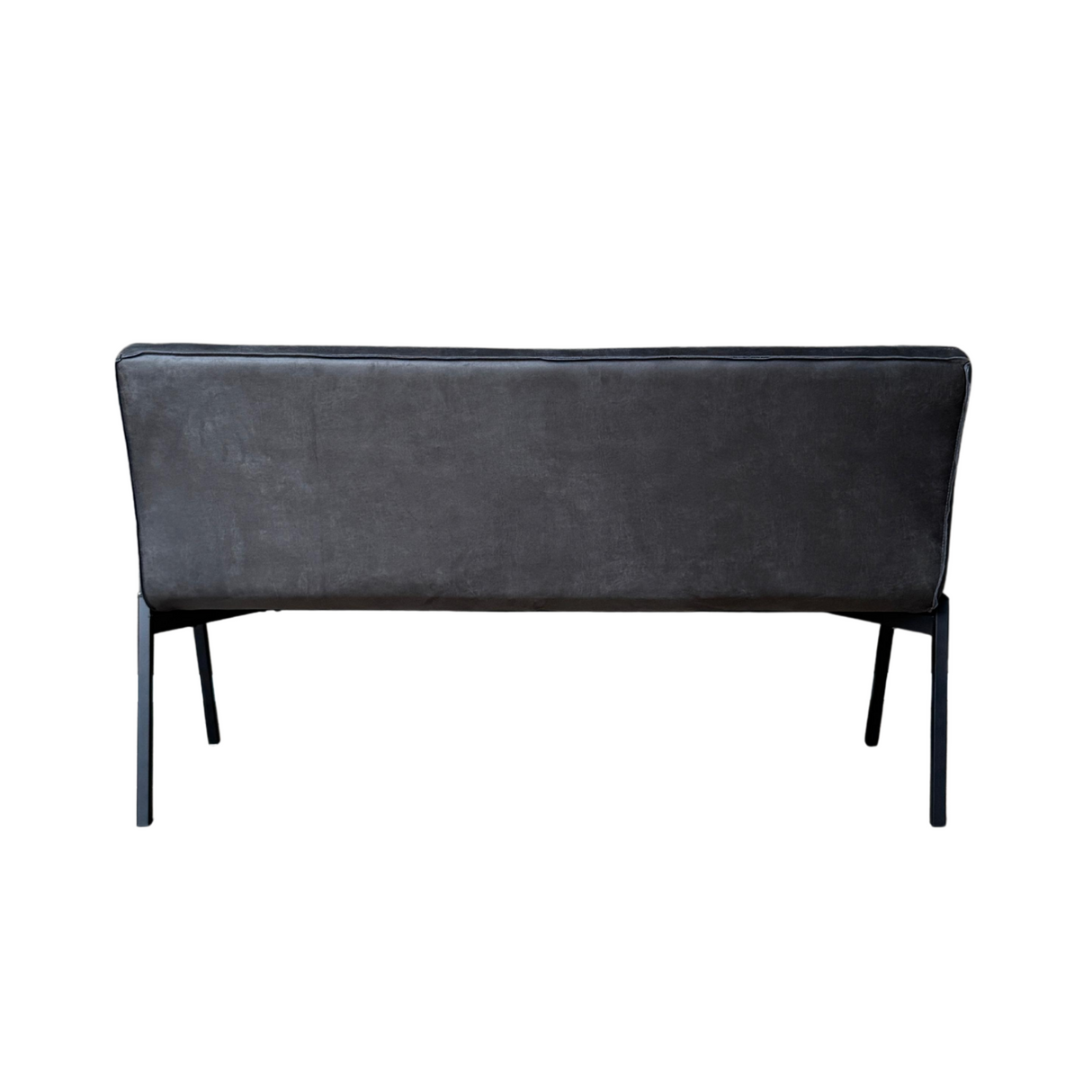 Eetkamerbank - Antraciet - Eco-leer - 155 cm - Industrieel