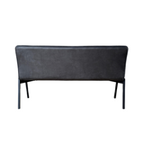 Eetkamerbank - Antraciet - Eco-leer - 155 cm - Industrieel