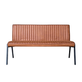 Eetkamerbank - Cognac - Eco-leer - 155 cm - Industrieel