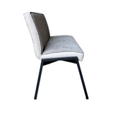Eetkamerbank - Beige - Leer - 155 cm - Industrieel