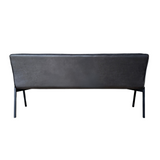 Eetkamerbank - Antraciet - Eco-leer - 185 cm - Industrieel
