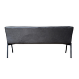 Eetkamerbank - Antraciet - Eco-leer - 185 cm - Industrieel