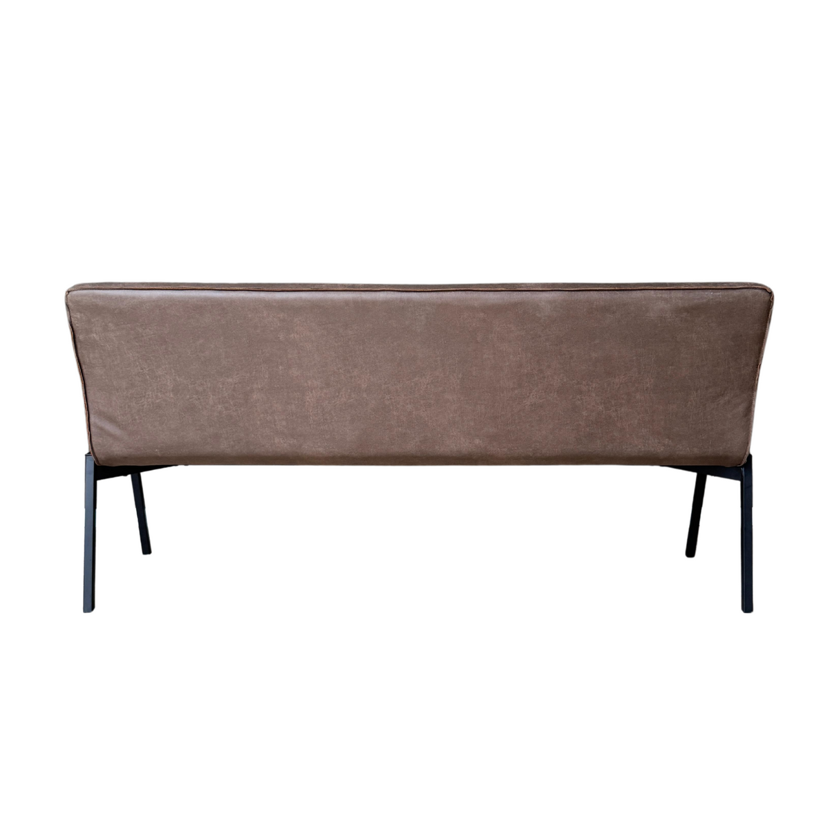 Eetkamerbank - Bruin - Eco-leer - 185 cm - Industrieel