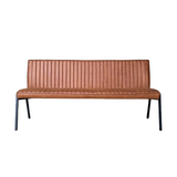 Eetkamerbank - Cognac - Eco-leer - 185 cm - Industrieel