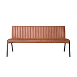 Eetkamerbank - Cognac - Eco-leer - 185 cm - Industrieel