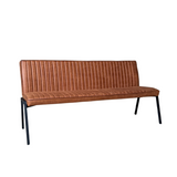 Eetkamerbank - Cognac - Eco-leer - 185 cm - Industrieel
