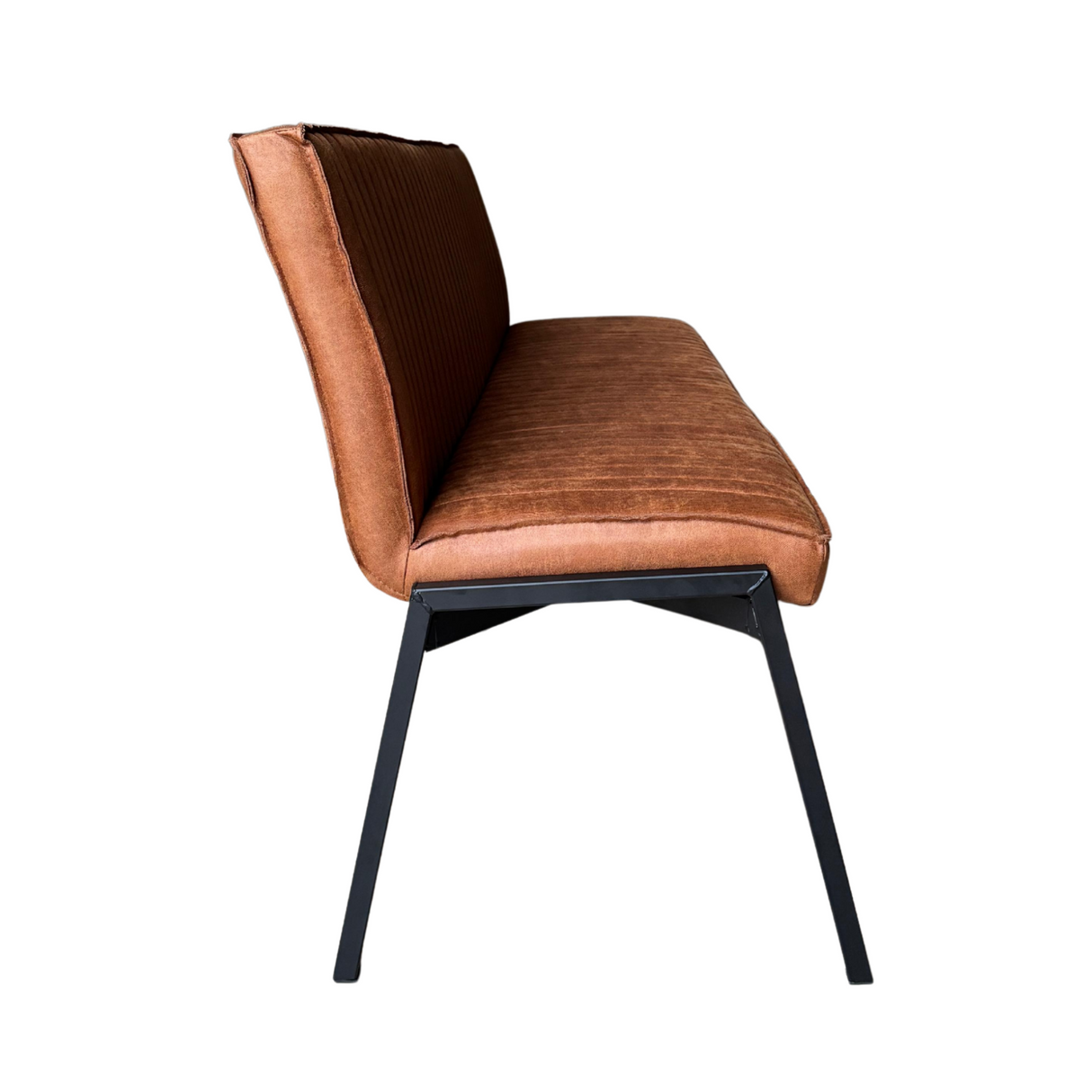 Eetkamerbank - Cognac - Eco-leer - 185 cm - Industrieel