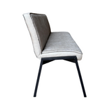 Eetkamerbank - Beige - Leer - 155 cm - Industrieel