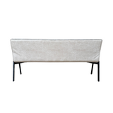 Eetkamerbank - Beige - Leer - 155 cm - Industrieel