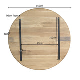 Eiken Blad Ferris 150 cm Naturel