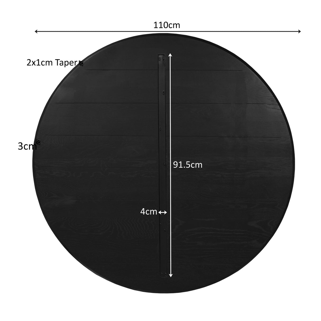 Eiken Blad Ferris 110 cm Zwart