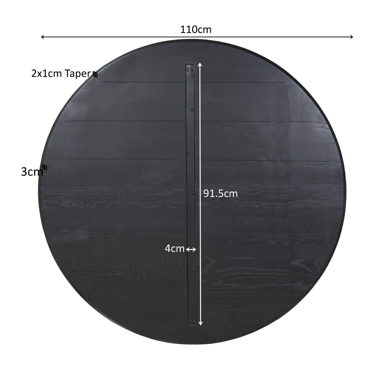 Eiken Blad Ferris 110 cm Zwart