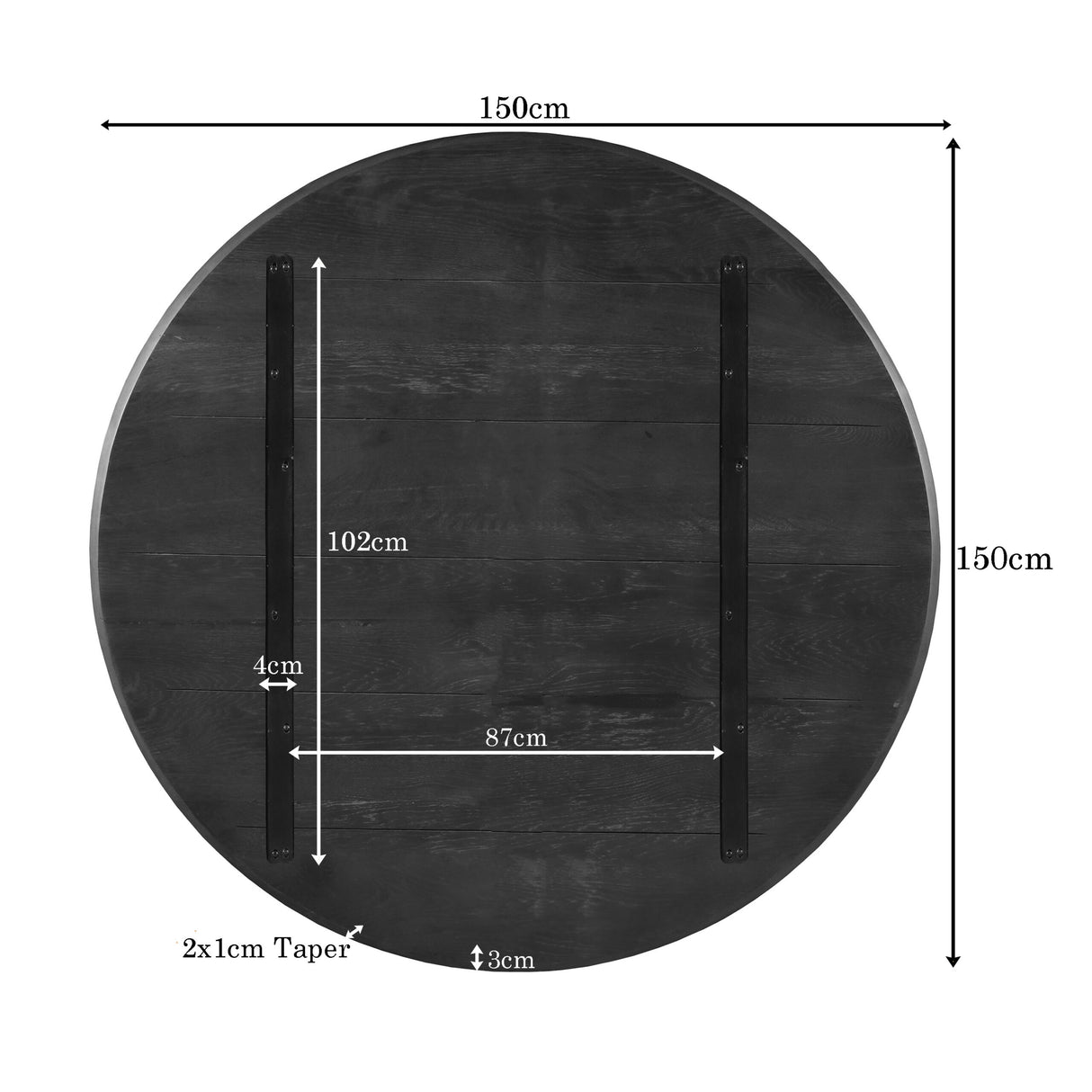 Eiken Blad Ferris 150 cm Bruin