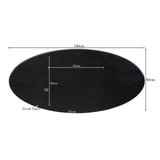 Eiken Blad Ferris Ovaal 180 cm Zwart