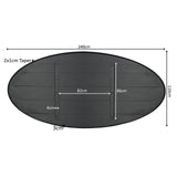 Eiken Blad Ferris Ovaal 240 cm Zwart