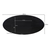 Eiken Blad Ferris Ovaal 280 cm Zwart