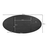 Eiken Blad Ferris Ovaal 280 cm Zwart
