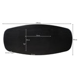 Eiken Blad Ferris Deens Ovaal 180 cm Zwart
