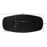 Eiken Blad Ferris Ovaal 280 cm Zwart