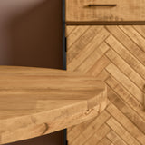 Ronde eettafel - Naturel - Mangohout - 140 cm - Matrixpoot