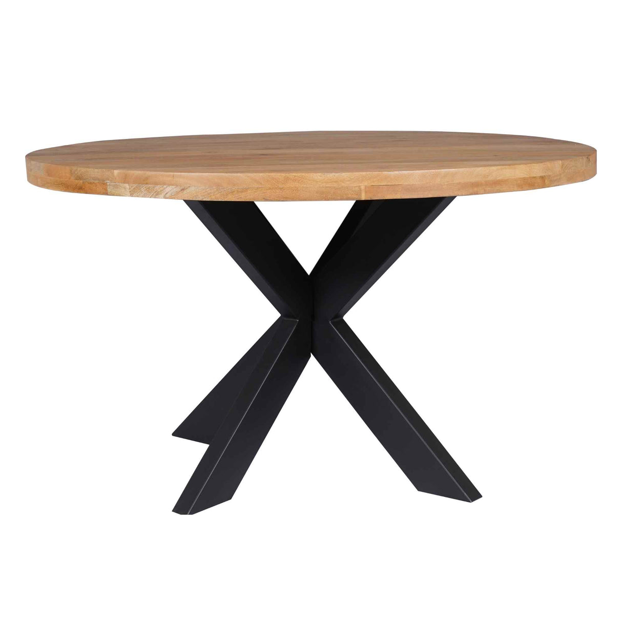 Ronde eettafel - Naturel - Mangohout - 140 cm - Matrixpoot