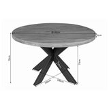 Ronde eettafel - Naturel - Mangohout - 140 cm - Matrixpoot