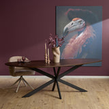 Organische Eettafel - Bruin Eikenhout - 240 cm - Matrixpoot