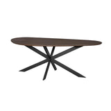 Organische Eettafel - Bruin Eikenhout - 280 cm - Matrixpoot