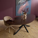 Organische Eettafel - Bruin Eikenhout - 180 cm - Matrixpoot