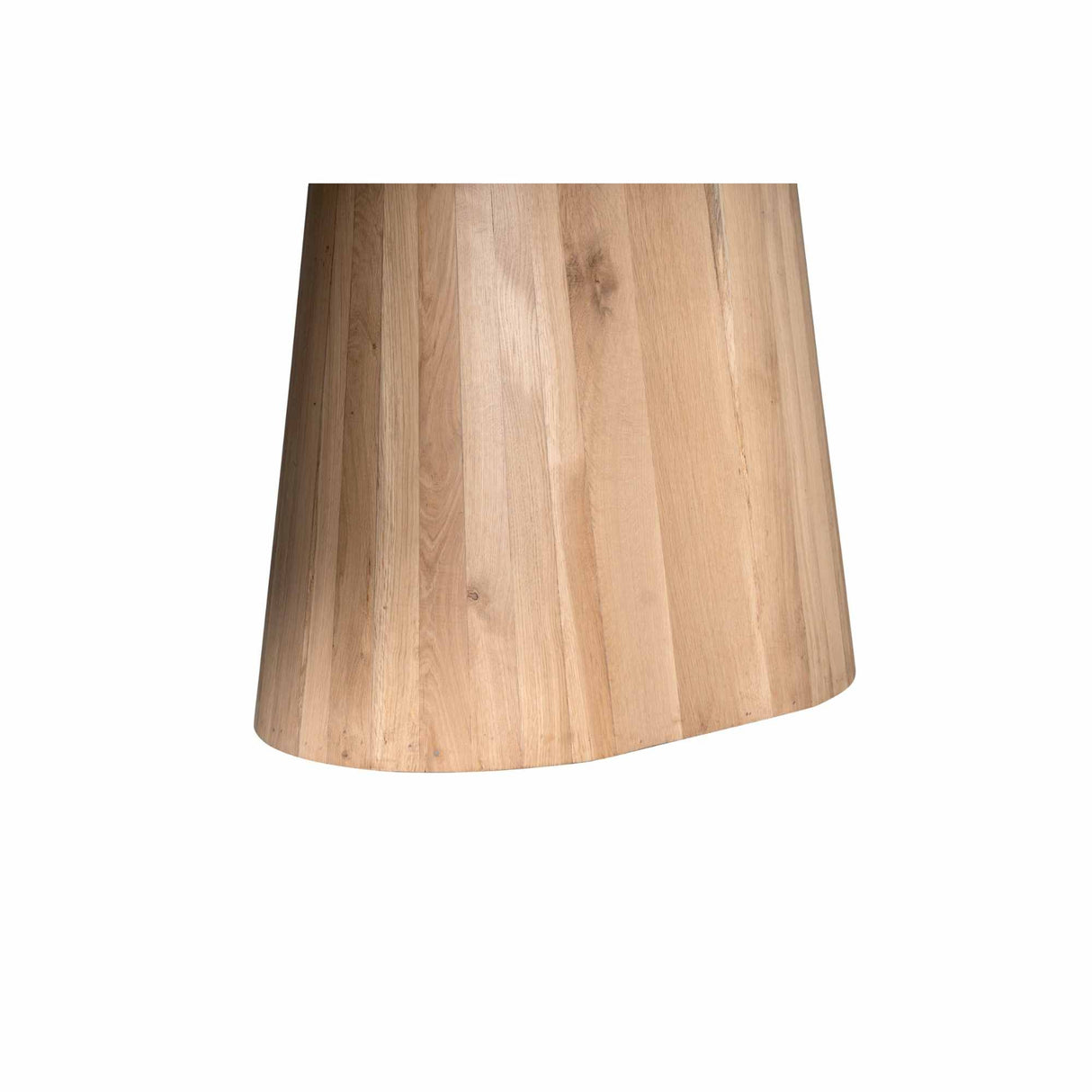 Ovale Eettafel - Naturel Eikenhout - 210 cm - Design Lattenpoot