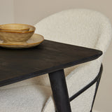 Eettafel - Zwart - Mangohout - 90 cm - Vierkant