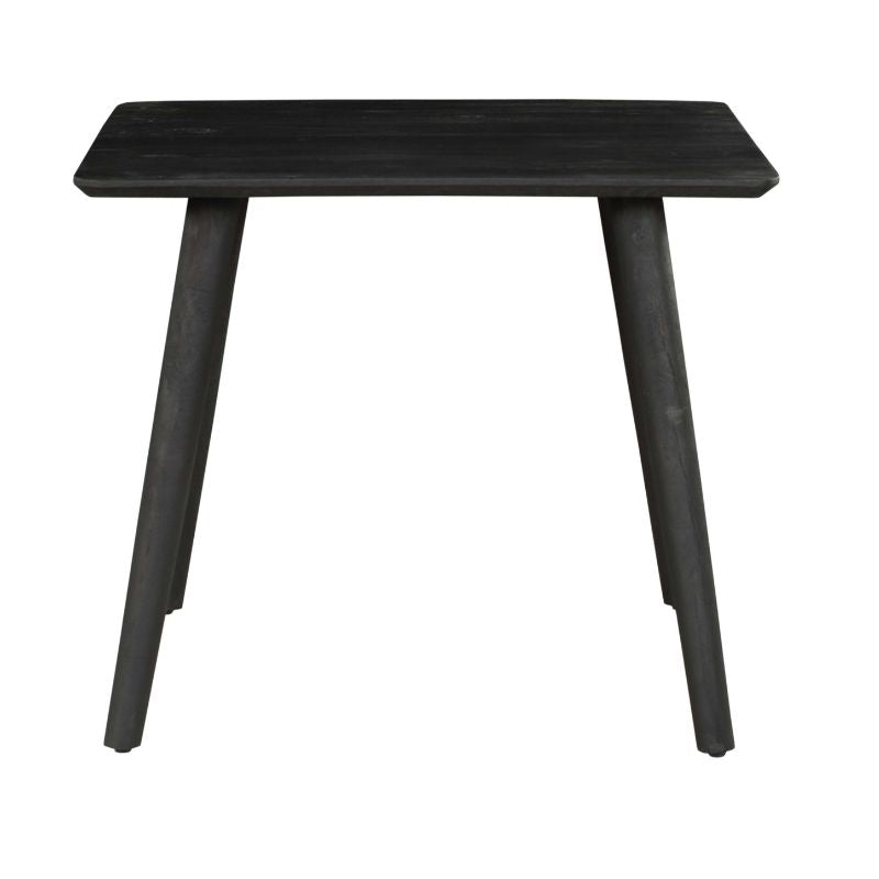 Eettafel - Zwart - Mangohout - 90 cm - Vierkant