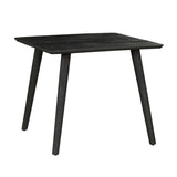 Eettafel - Zwart - Mangohout - 90 cm - Vierkant