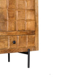 Kabinet - Naturel - Mangohout - 60 cm - 1 Deur - 1 Lade