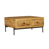 Salontafel - Vierkant - Naturel - Mangohout - 80 cm