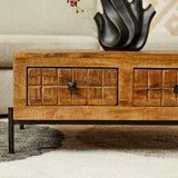 Salontafel - Vierkant - Naturel - Mangohout - 80 cm