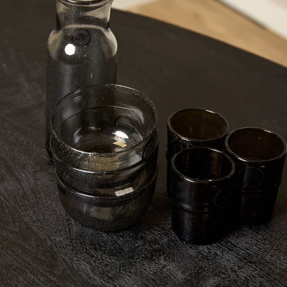 Ovale Eettafel Zwart Mangohout - 180 cm - Matrixpoot
