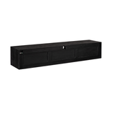 Zwevend Tv-meubel - Zwart Mangohout - 160 cm - 2 Lades & 2 Open Vakken