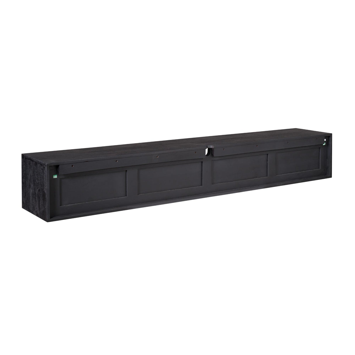 Zwevend Tv-meubel - Zwart Mangohout - 200 cm - 3 Lades & 2 Open Vakken