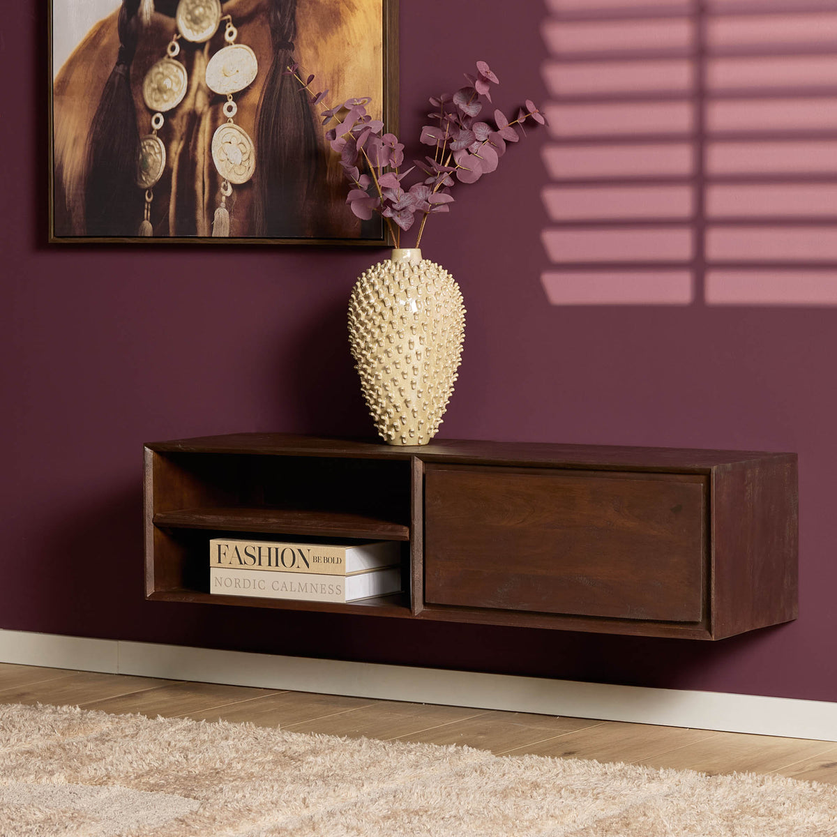Zwevend tv meubel Ambiance Brown | 120 cm