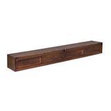 Zwevend TV-meubel - 240 cm - Bruin Mangohout - 3 Laden & 2 Open Vakken