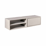 Zwevend Tv-meubel - Taupe Mangohout - 120 cm - 1 Lade & 2 Open Vakken