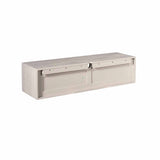 Zwevend Tv-meubel - Taupe Mangohout - 120 cm - 1 Lade & 2 Open Vakken